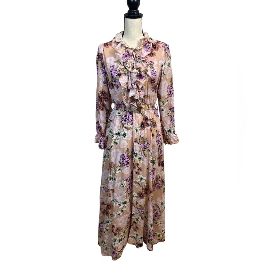 Jaase Chantal Lily Boho Ruffle Dress Size Large